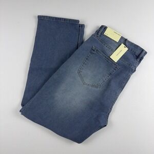 American Rag Mens‎ Comfort Stretch Denim Straight Fit CENTRAL Blue Jeans 38X30